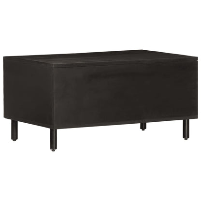 vidaXL Coffee Table Black 80x50x40 cm Solid Wood Mango 5
