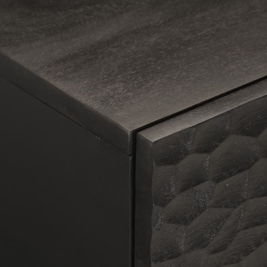 vidaXL Coffee Table Black 80x50x40 cm Solid Wood Mango 6