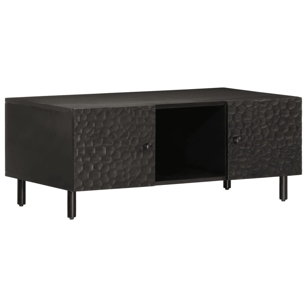 vidaXL Coffee Table Black 100x54x40 cm Solid Wood Mango 2