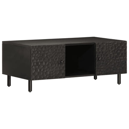 vidaXL Coffee Table Black 100x54x40 cm Solid Wood Mango 2