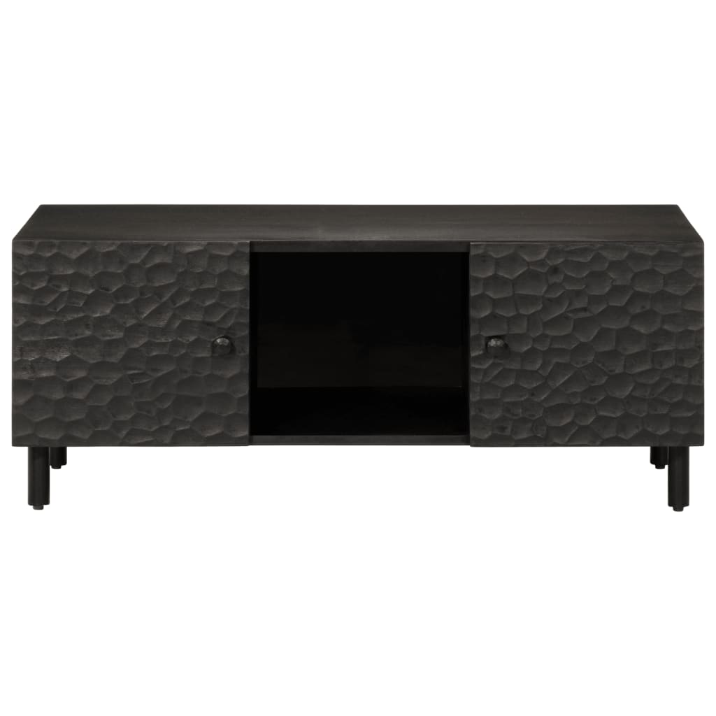 vidaXL Coffee Table Black 100x54x40 cm Solid Wood Mango 5