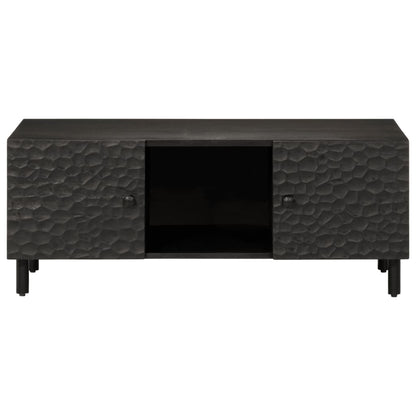 vidaXL Coffee Table Black 100x54x40 cm Solid Wood Mango 5
