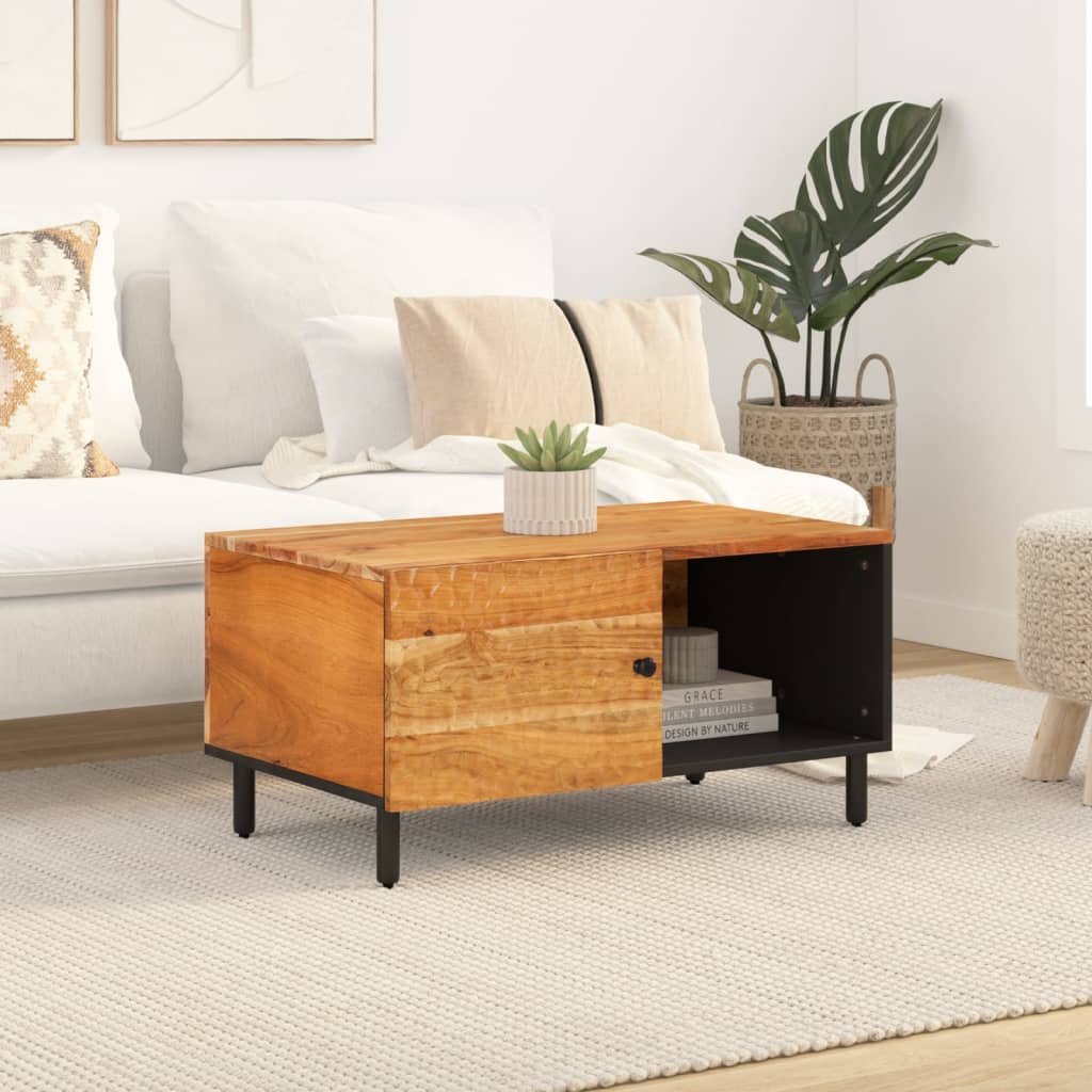 vidaXL Coffee Table 80x50x40 cm Solid Wood Acacia 3