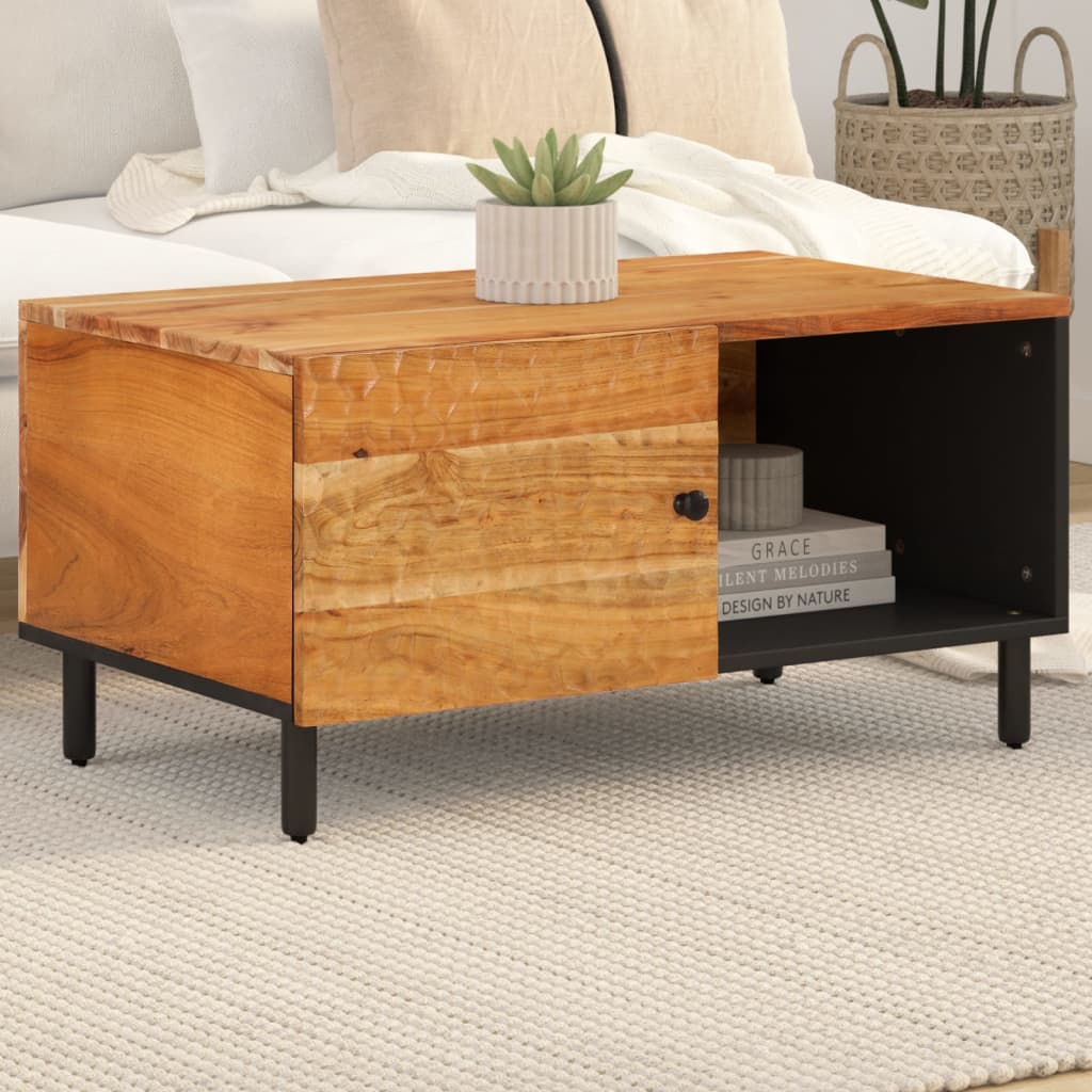 vidaXL Coffee Table 80x50x40 cm Solid Wood Acacia 1