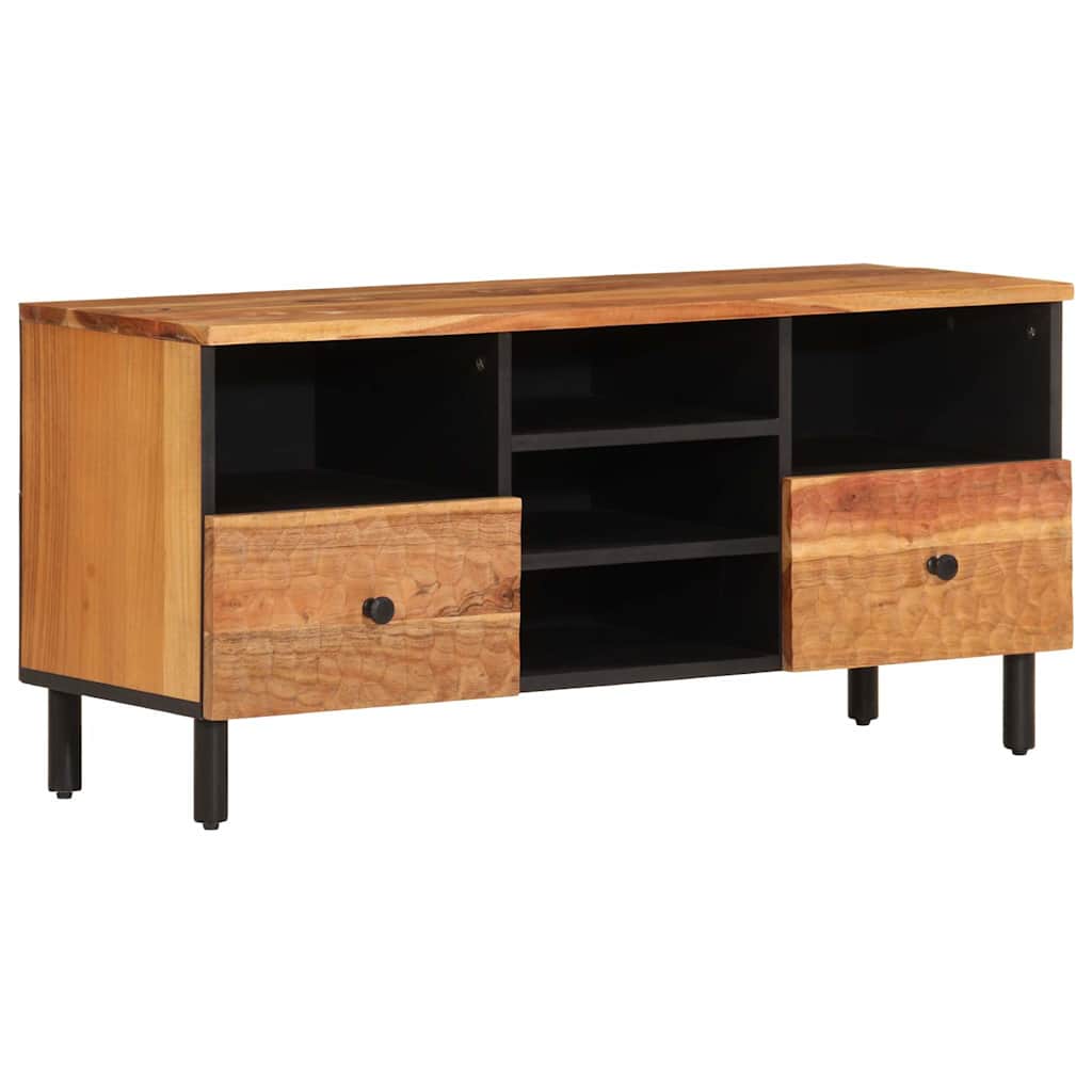 vidaXL TV Cabinet 100x33x46 cm Solid Wood Acacia 2