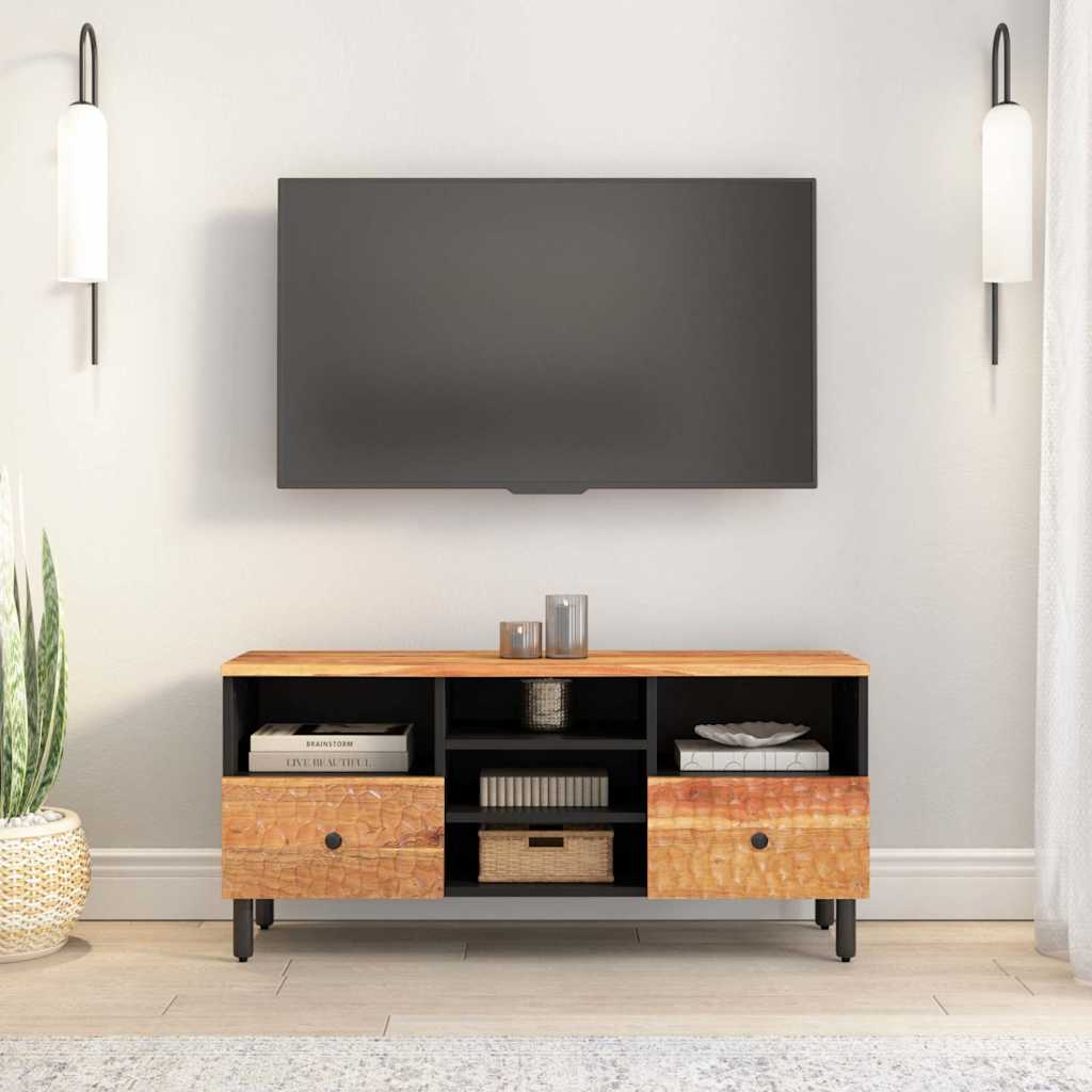 vidaXL TV Cabinet 100x33x46 cm Solid Wood Acacia 3