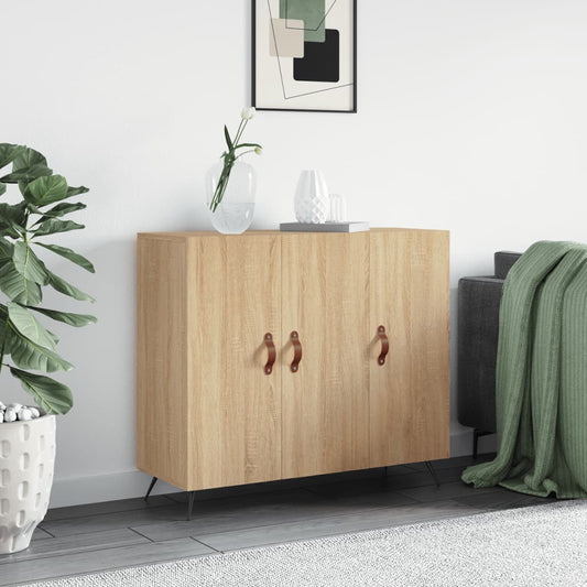 vidaXL Sideboard Sonoma Oak 90x34x80 cm Engineered Wood 1