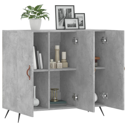 vidaXL Sideboard Concrete Grey 90x34x80 cm Engineered Wood 4