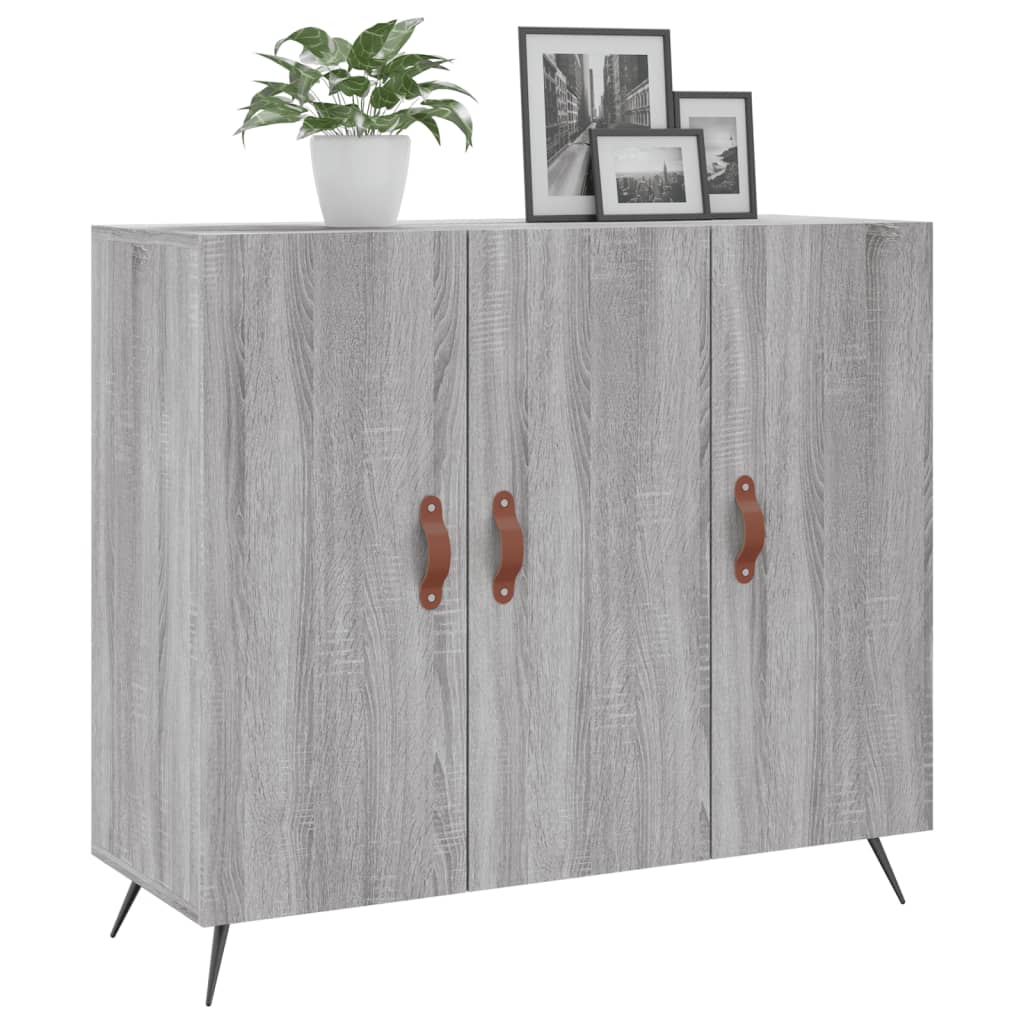 vidaXL Sideboard Grey Sonoma 90x34x80 cm Engineered Wood 3