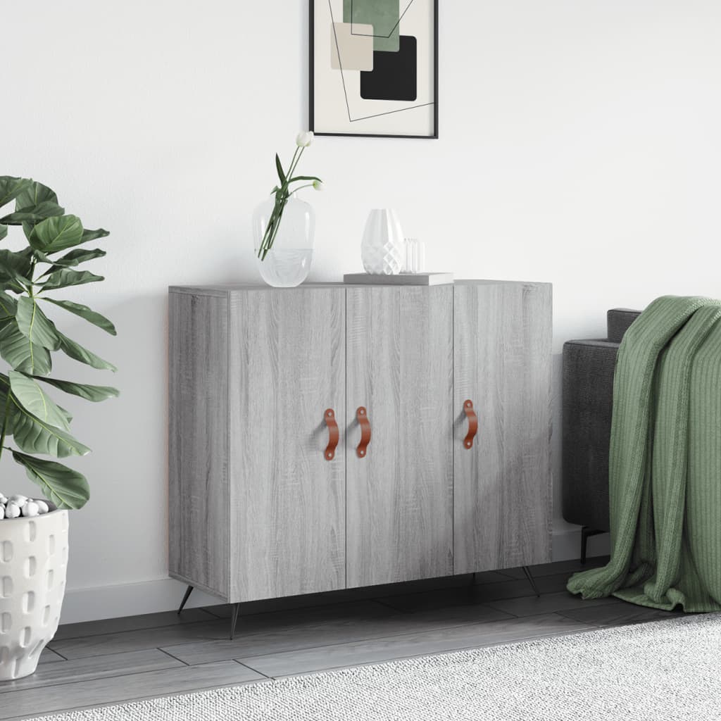 vidaXL Sideboard Grey Sonoma 90x34x80 cm Engineered Wood 1