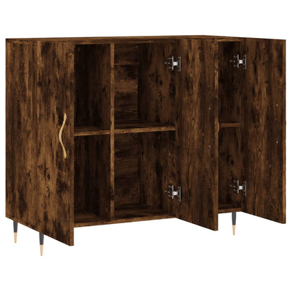 vidaXL Sideboard Smoked Oak 90x34x80 cm Engineered Wood 5