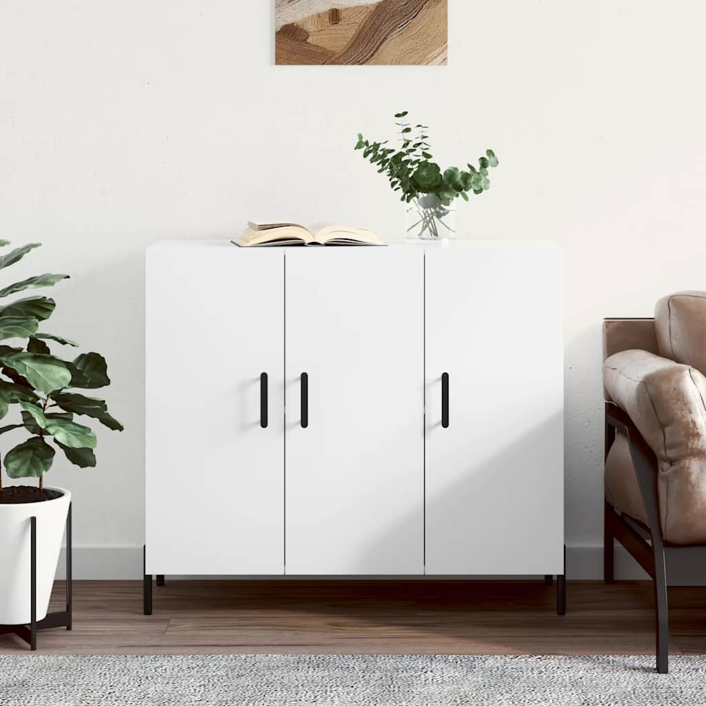 Sideboard 90x34x80 cm Engineered Wood White