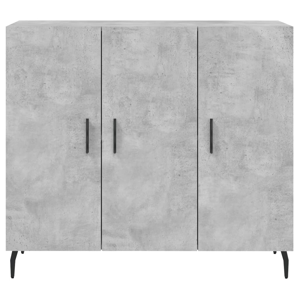 vidaXL Sideboard Concrete Grey 90x34x80 cm Engineered Wood 4