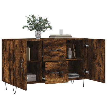 vidaXL Sideboard Smoked Oak 100x36x60 cm Engineered Wood 4