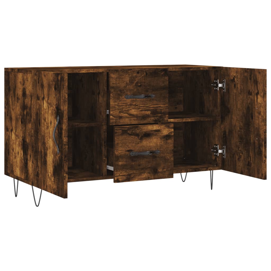 vidaXL Sideboard Smoked Oak 100x36x60 cm Engineered Wood 5