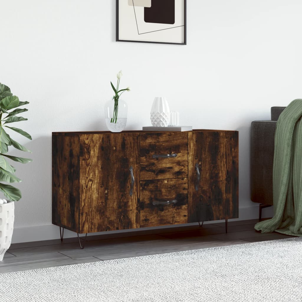 vidaXL Sideboard Smoked Oak 100x36x60 cm Engineered Wood 1