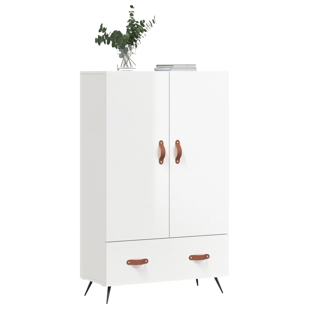vidaXL Highboard High Gloss White 69.5x31x115 cm Engineered Wood 4