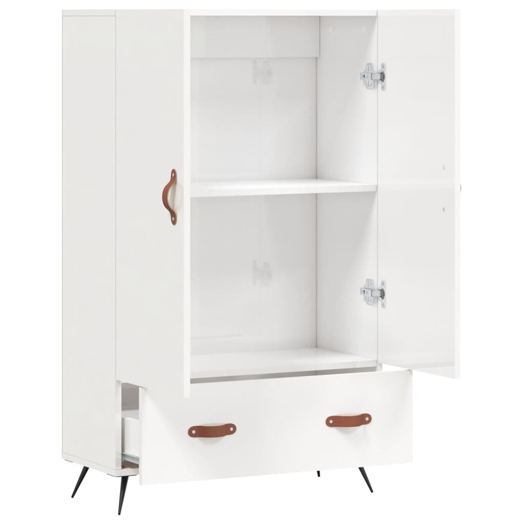 vidaXL Highboard High Gloss White 69.5x31x115 cm Engineered Wood 5