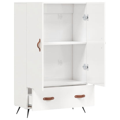 vidaXL Highboard High Gloss White 69.5x31x115 cm Engineered Wood 5