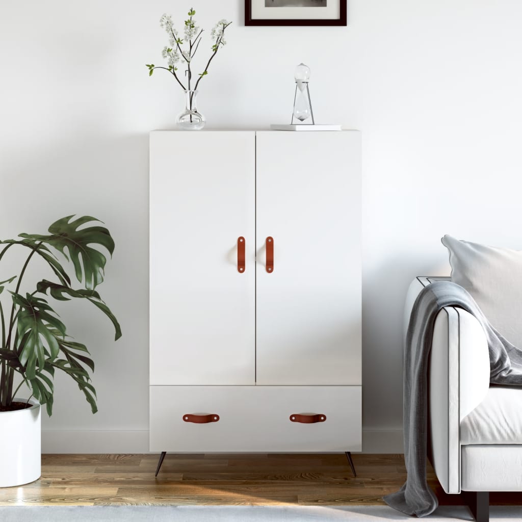 vidaXL Highboard High Gloss White 69.5x31x115 cm Engineered Wood 1