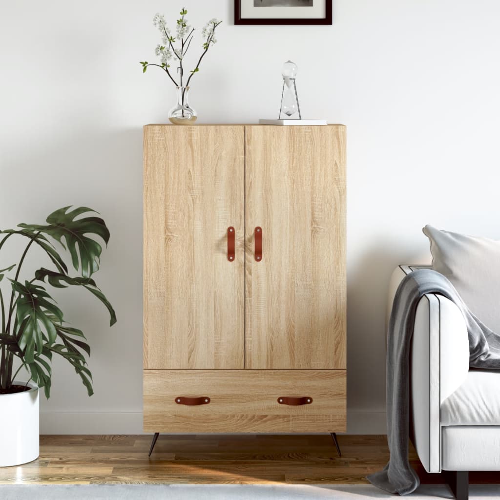 vidaXL Highboard Sonoma Oak 69.5x31x115 cm Engineered Wood 2