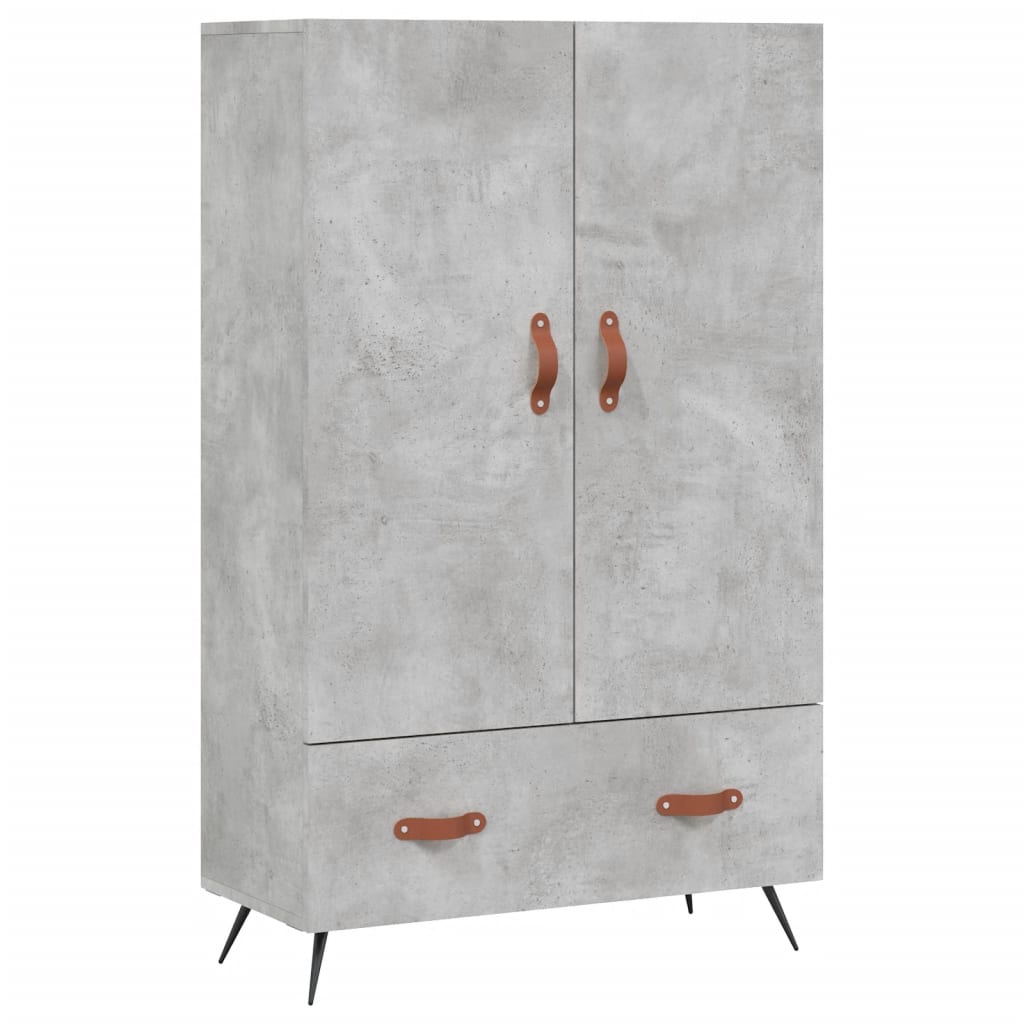 vidaXL Highboard Concrete Grey 69.5x31x115 cm Engineered Wood 2