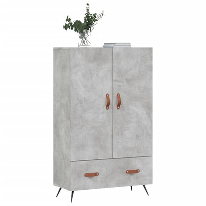 vidaXL Highboard Concrete Grey 69.5x31x115 cm Engineered Wood 4