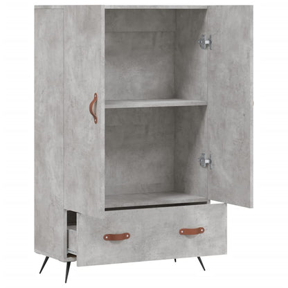 vidaXL Highboard Concrete Grey 69.5x31x115 cm Engineered Wood 5
