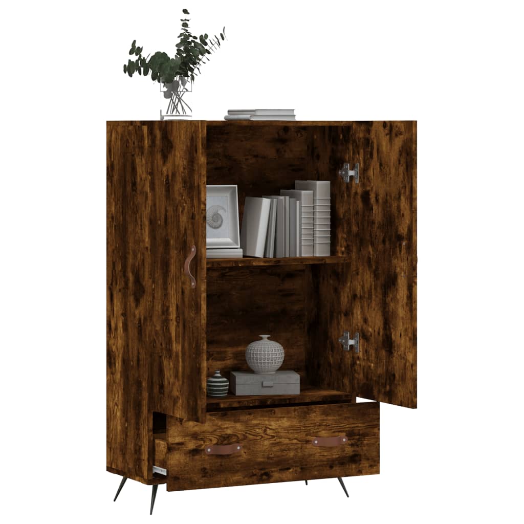 vidaXL Highboard Smoked Oak 69.5x31x115 cm Engineered Wood 3