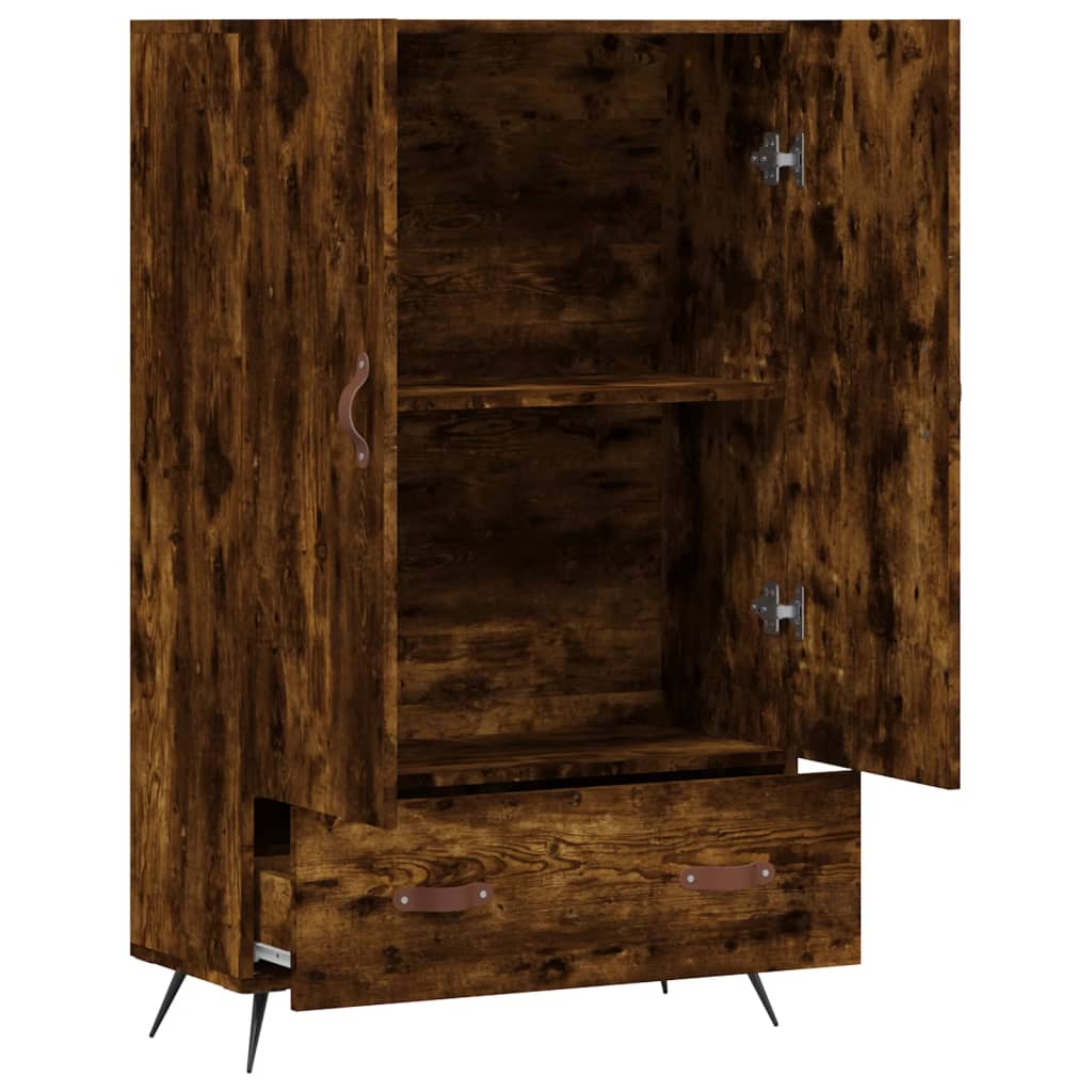 vidaXL Highboard Smoked Oak 69.5x31x115 cm Engineered Wood 5