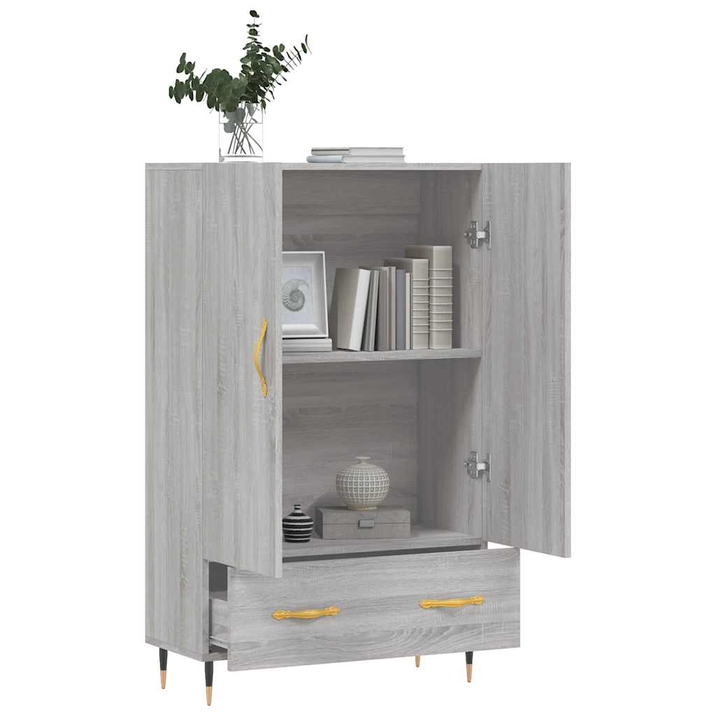 vidaXL Highboard Grey Sonoma 69.5x31x115 cm Engineered Wood 4