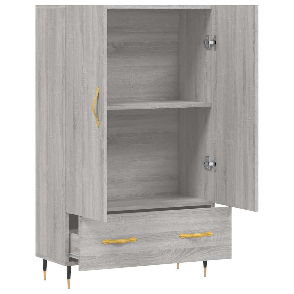 vidaXL Highboard Grey Sonoma 69.5x31x115 cm Engineered Wood 5