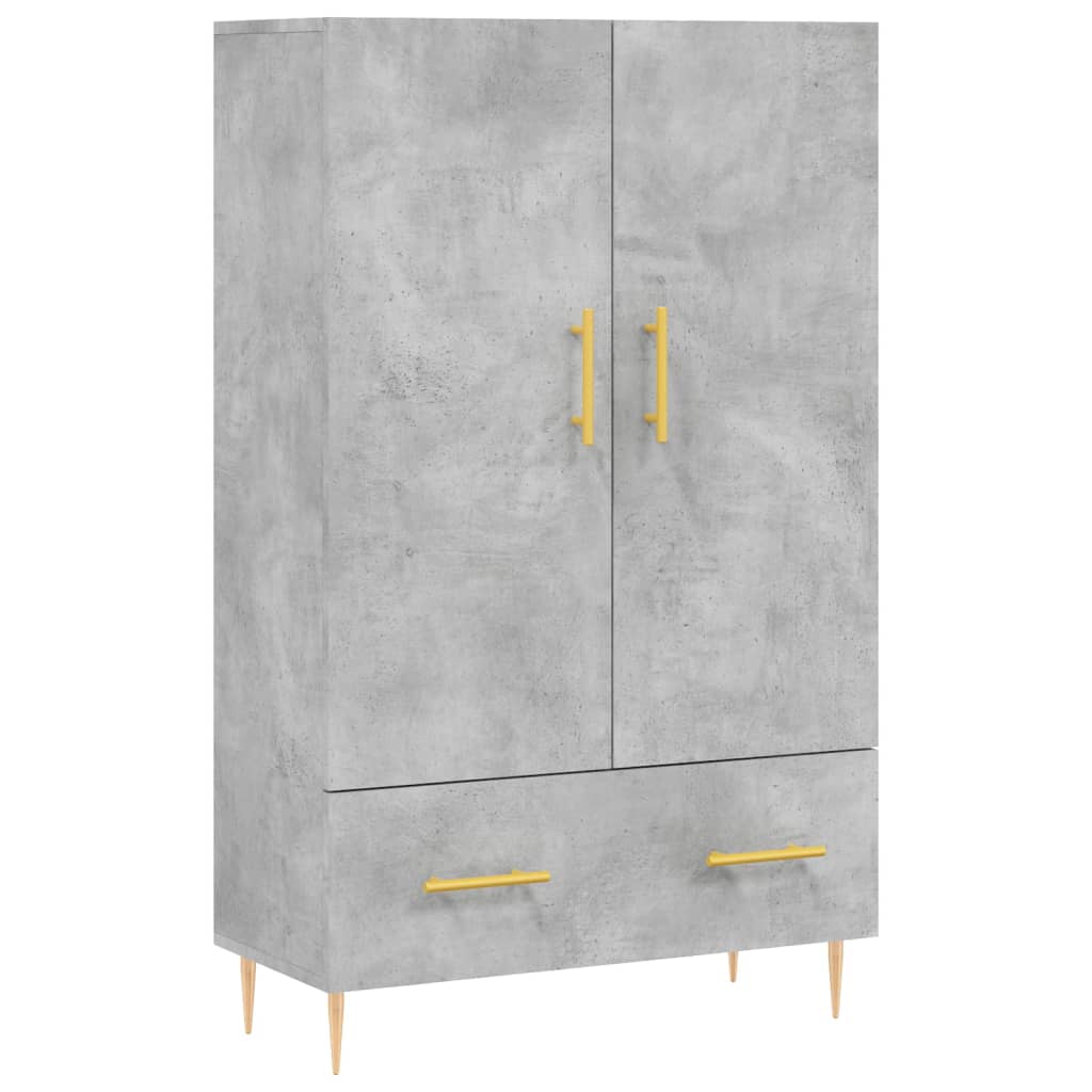 vidaXL Highboard Concrete Grey 69.5x31x115 cm Engineered Wood 2