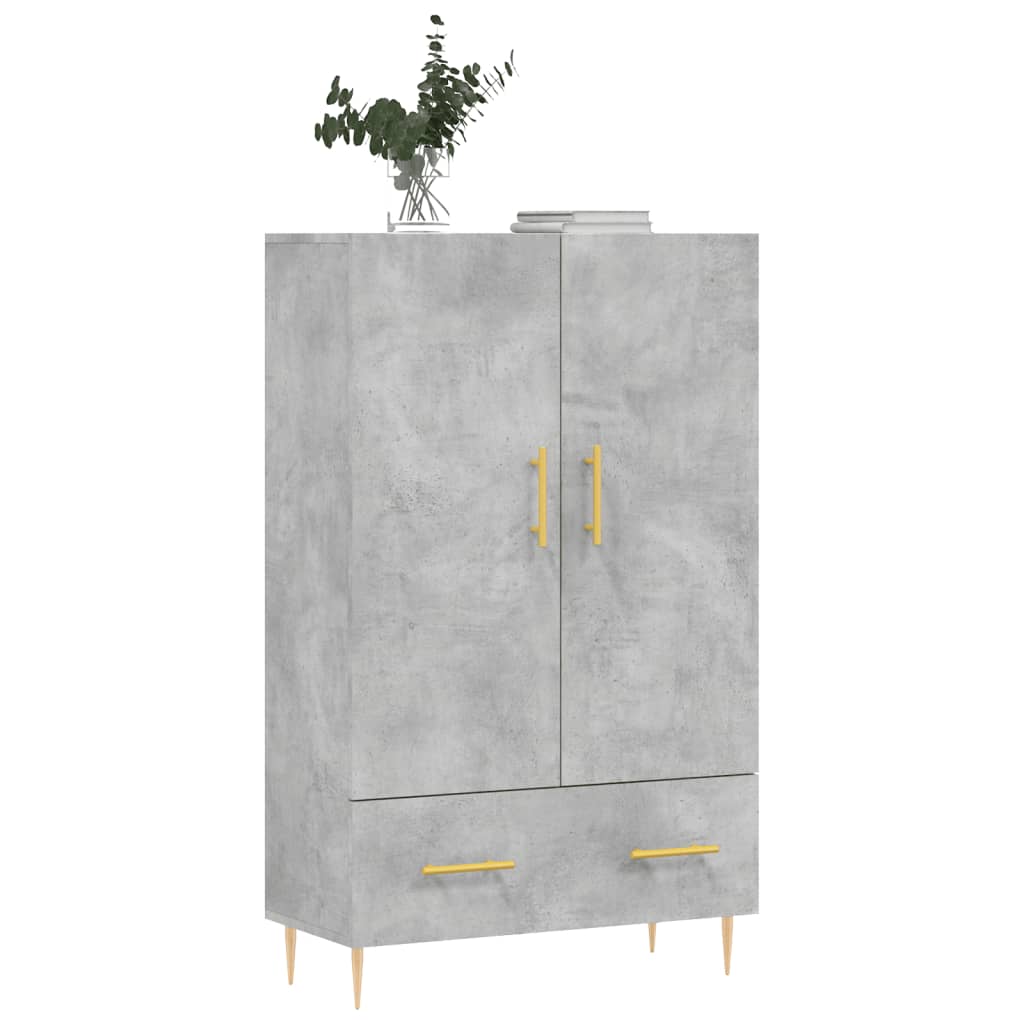 vidaXL Highboard Concrete Grey 69.5x31x115 cm Engineered Wood 3