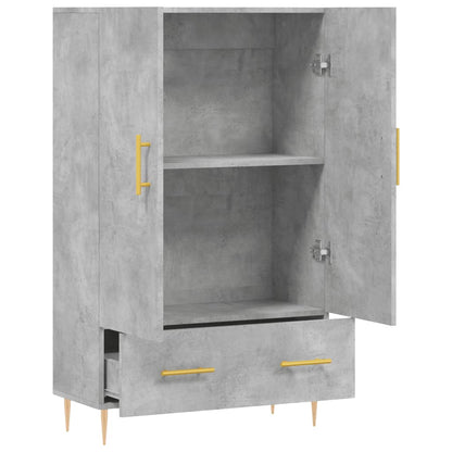 vidaXL Highboard Concrete Grey 69.5x31x115 cm Engineered Wood 5