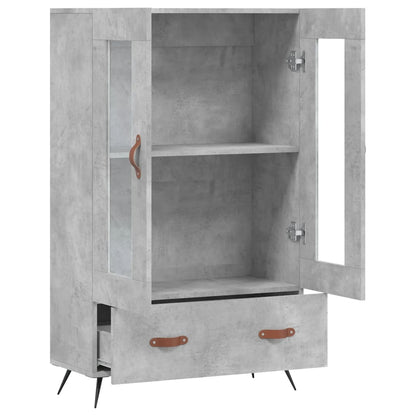 vidaXL Highboard Concrete Grey 69.5x31x115 cm Engineered Wood 5