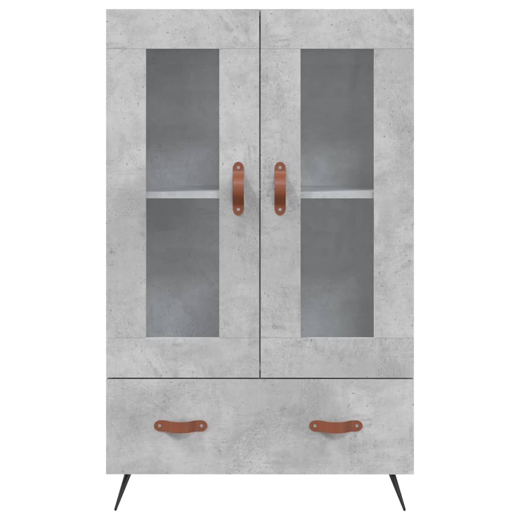 vidaXL Highboard Concrete Grey 69.5x31x115 cm Engineered Wood 6