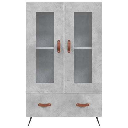 vidaXL Highboard Concrete Grey 69.5x31x115 cm Engineered Wood 6