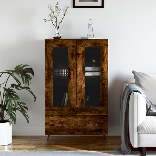 vidaXL Highboard Smoked Oak 69,5x31x115 cm Engineered Wood 1
