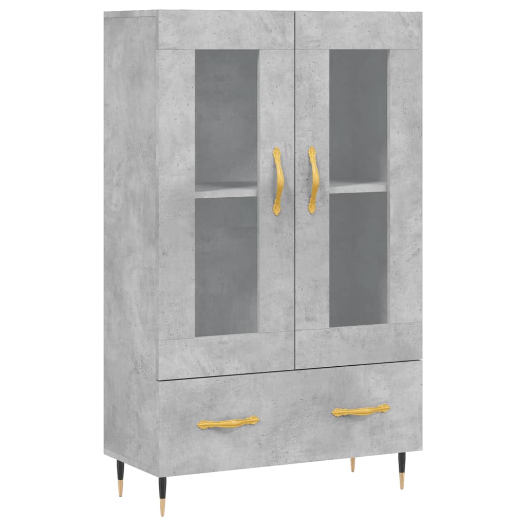 vidaXL Highboard Concrete Grey 69.5x31x115 cm Engineered Wood 2