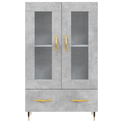 vidaXL Highboard Concrete Grey 69.5x31x115 cm Engineered Wood 6