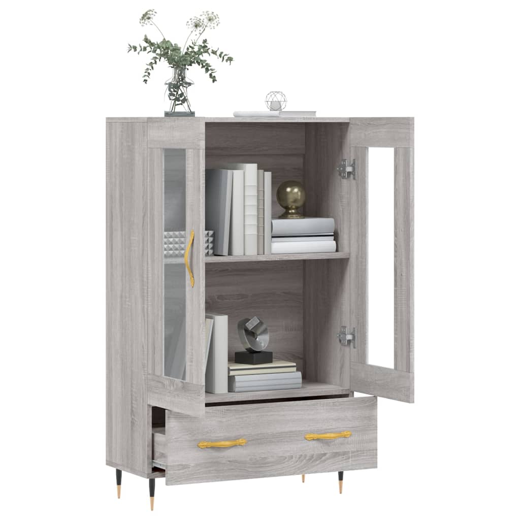 vidaXL Highboard Grey Sonoma 69.5x31x115 cm Engineered Wood 4