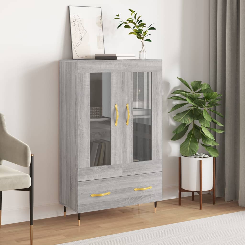 vidaXL Highboard Grey Sonoma 69.5x31x115 cm Engineered Wood 1