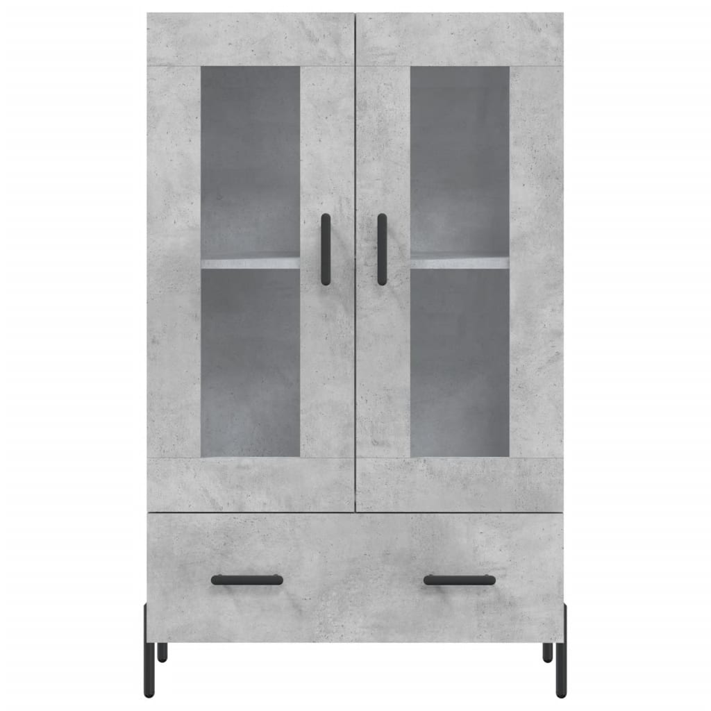 vidaXL Highboard Concrete Grey 69.5x31x115 cm Engineered Wood 6