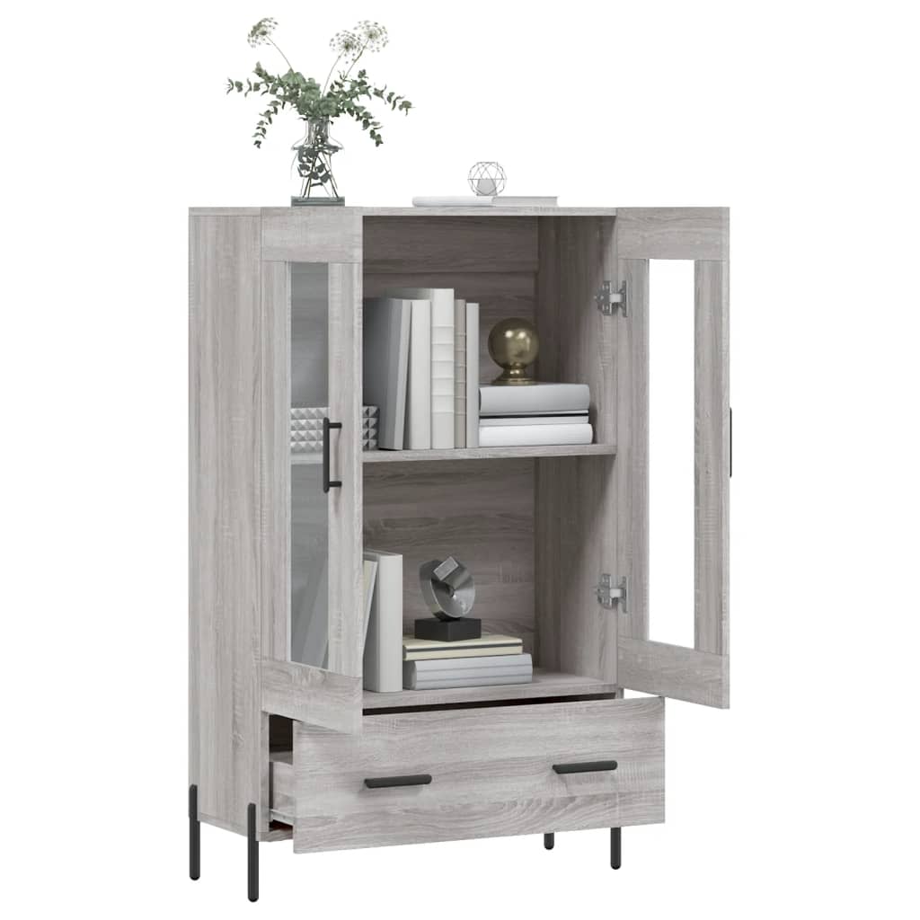 vidaXL Highboard Grey Sonoma 69.5x31x115 cm Engineered Wood 4