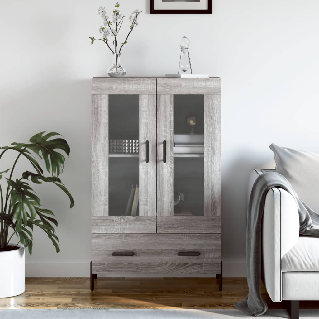 vidaXL Highboard Grey Sonoma 69.5x31x115 cm Engineered Wood 1