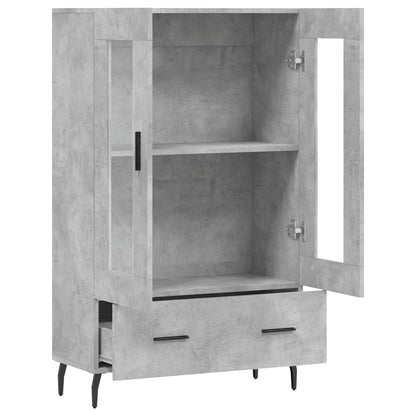 vidaXL Highboard Concrete Grey 69.5x31x115 cm Engineered Wood 5