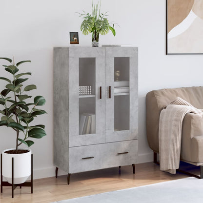 vidaXL Highboard Concrete Grey 69.5x31x115 cm Engineered Wood 1