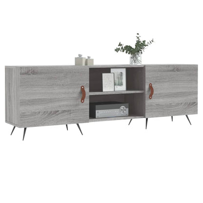 vidaXL TV Cabinet Grey Sonoma 150x30x50 cm Engineered Wood 3