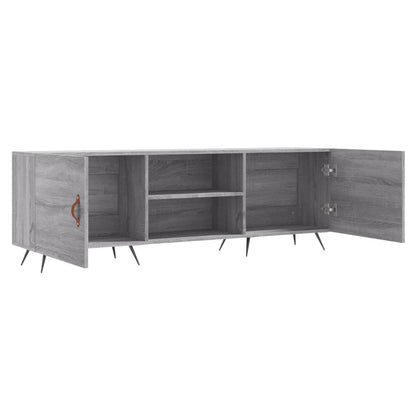 vidaXL TV Cabinet Grey Sonoma 150x30x50 cm Engineered Wood 6